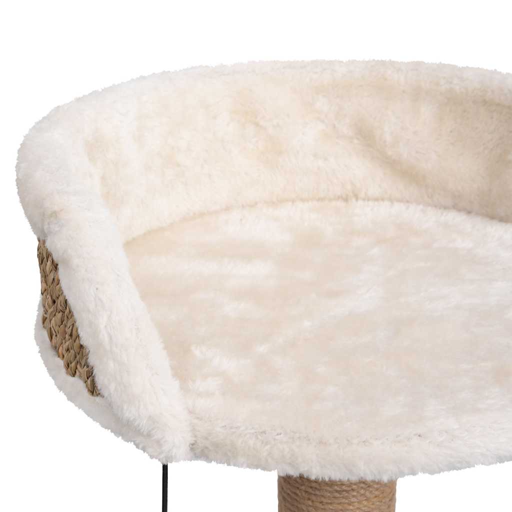 Kompakter Katzenkratzbaum mit Seegraskratzsäule - Katzenbett - Kratzbaum - 49 cm
