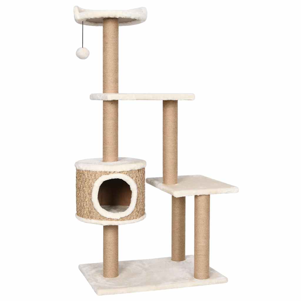 Vielseitige Katzenkratzbaum - Kratzbaum - Katzenmöbel - Seegras - 60x40x123 cm