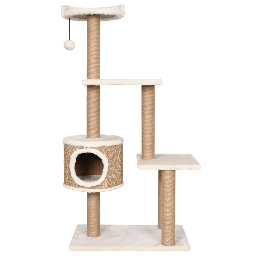 Vielseitige Katzenkratzbaum - Kratzbaum - Katzenmöbel - Seegras - 60x40x123 cm