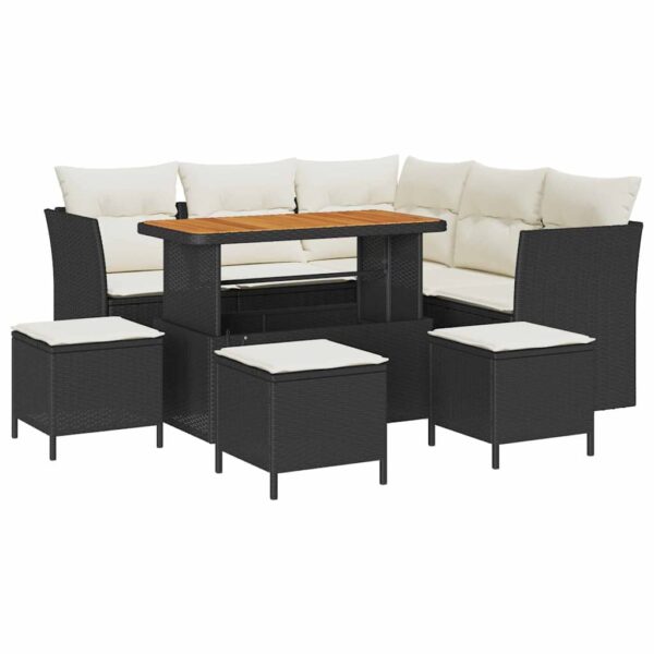 Garten-Sofa-Set m. Kissen - Terrassenmöbel - Gartensofa - Gartenmöbelset - 9-tlg