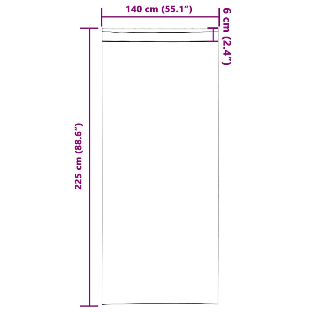 Verdunkelungs-Vorhänge - Fenstervorhang - Dekoschal - Übergardine - 225 x 140 cm