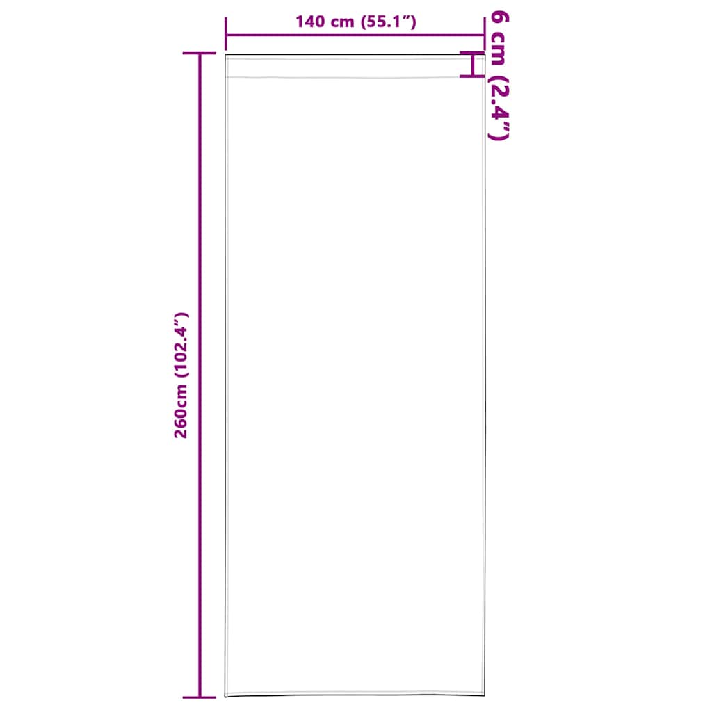Verdunkelungsvorhänge - Fenstervorhang - Store - Gardine - 2 Stück - 260x140 cm