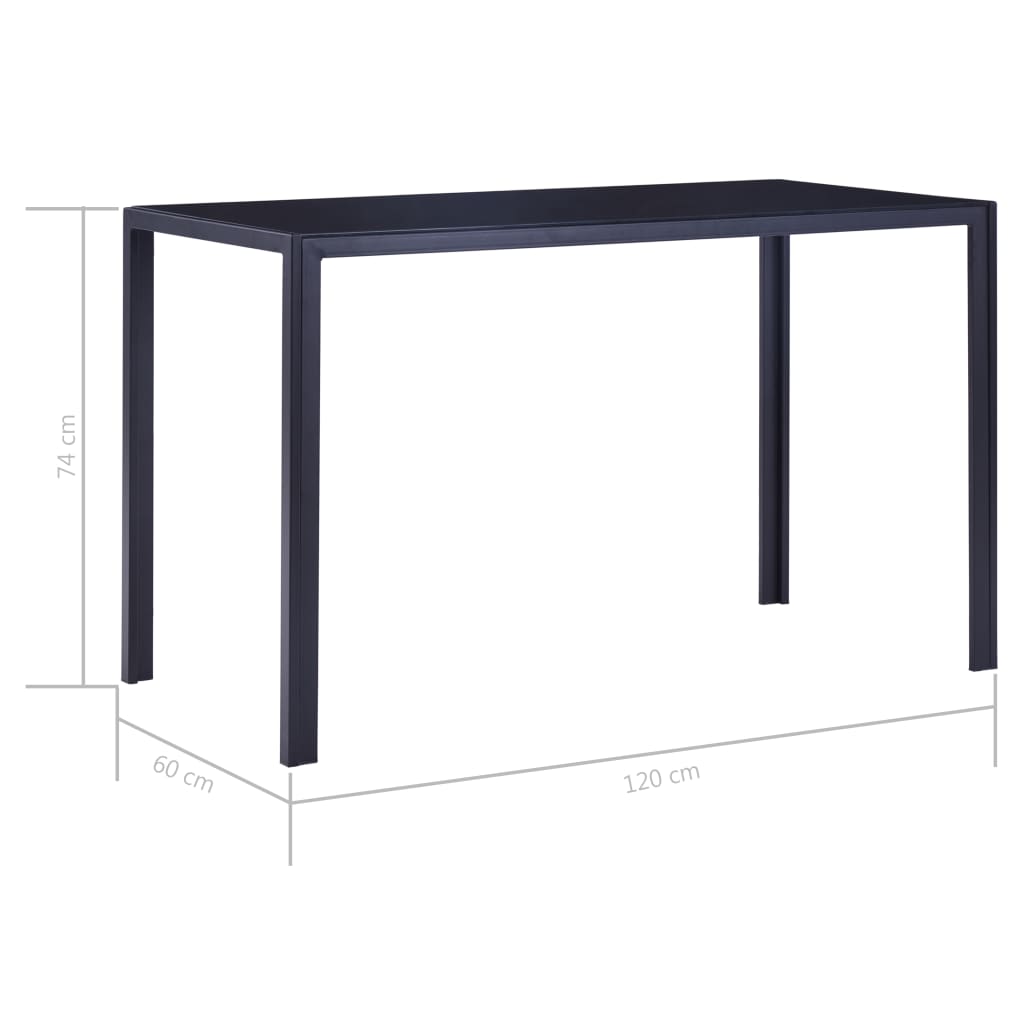 Modernes 7-teiliges Esstisch-Set - Glastisch - Esszimmertisch - 120 x 60 x 74 cm