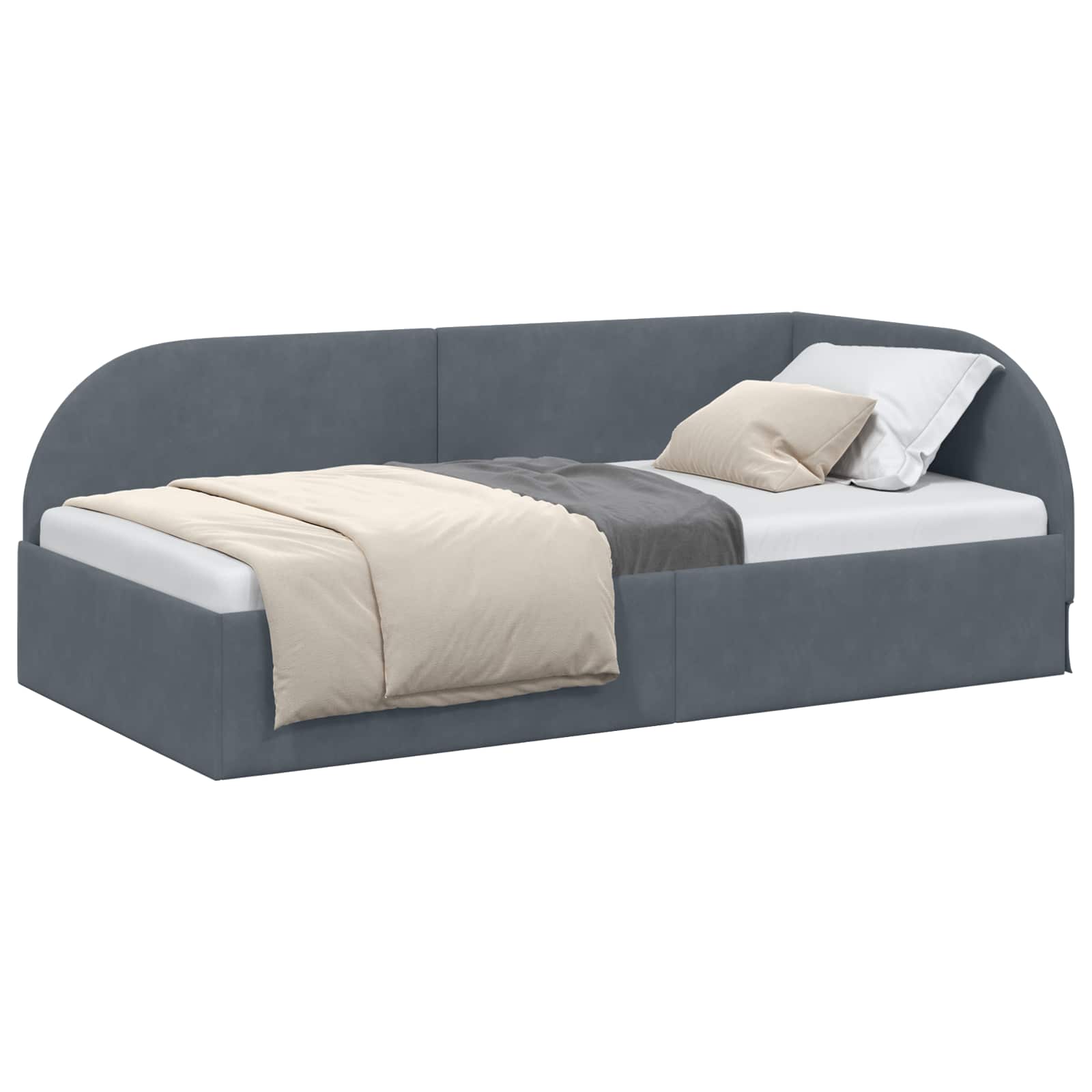 Modernes Eckbettgestell - Bettrahmen - Einzelbett - Jugendbett - 100 x 200 cm