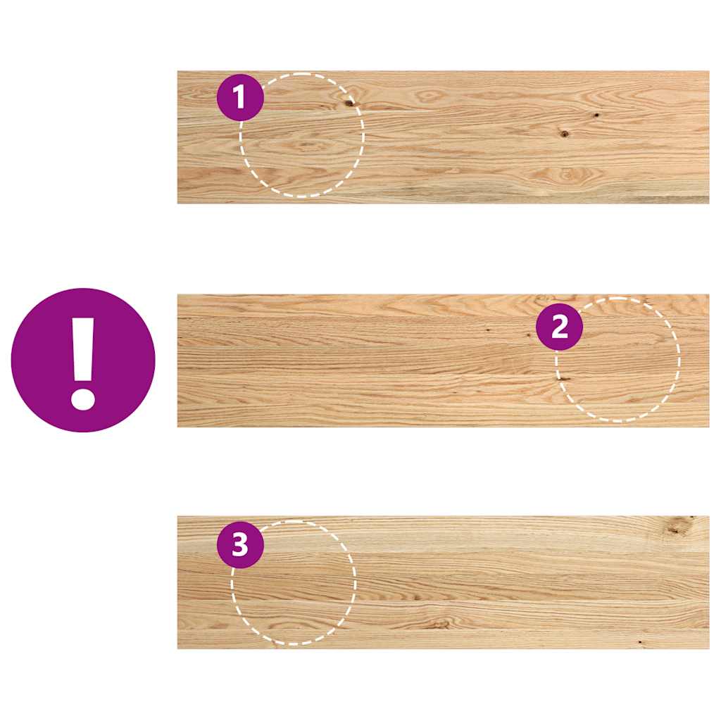 Trittstufe 100×30 cm Braun – Eichenholz