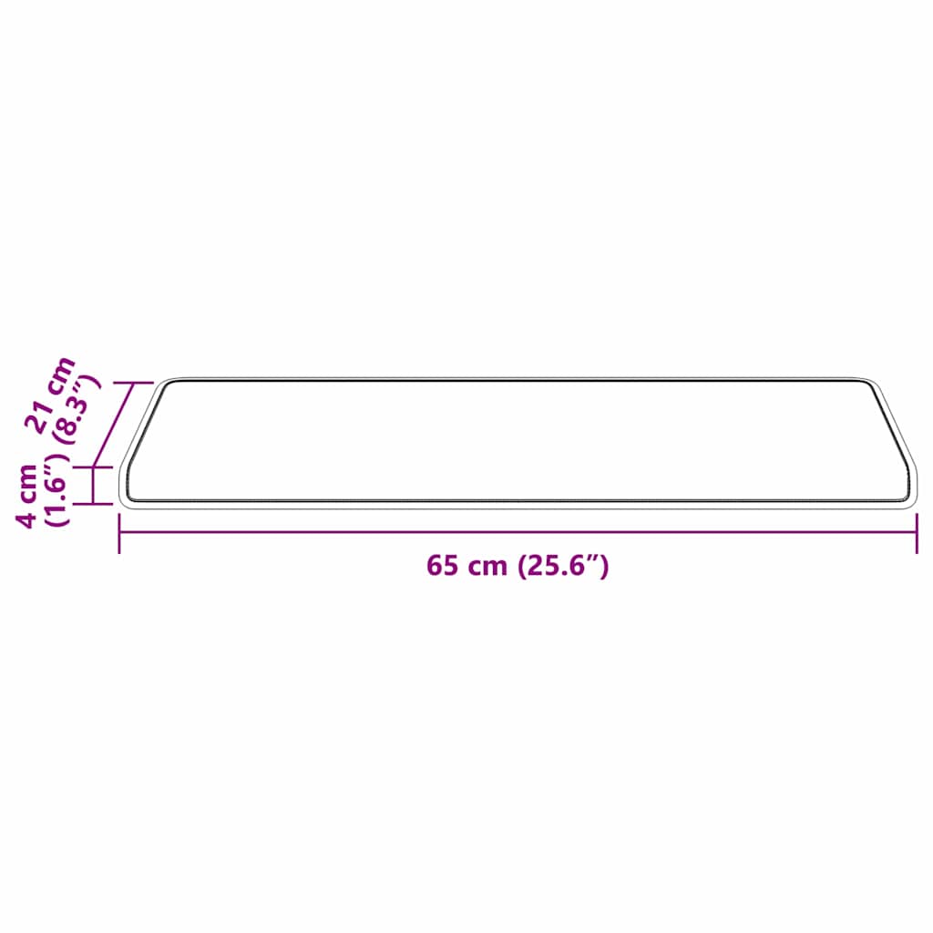 Stufenteppich Rechteckig 65×21 cm – rutschhemmend 15 Stück