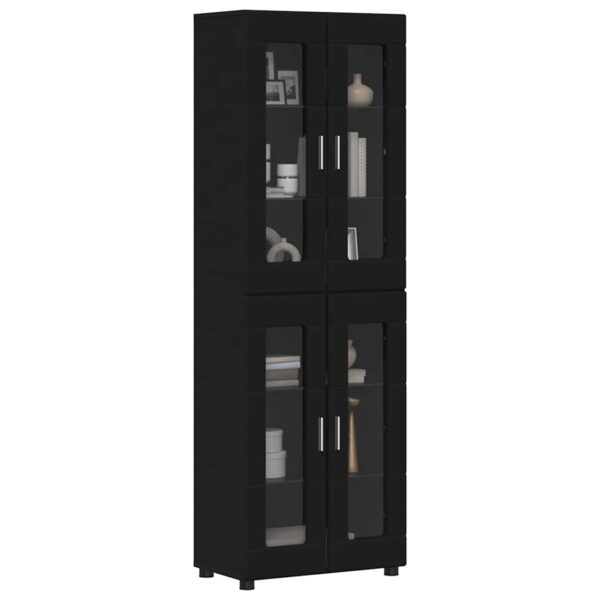Highboard mit Glastüren - Hochschrannk - Vitrine - Wohnzimmerschrank - 182 cm