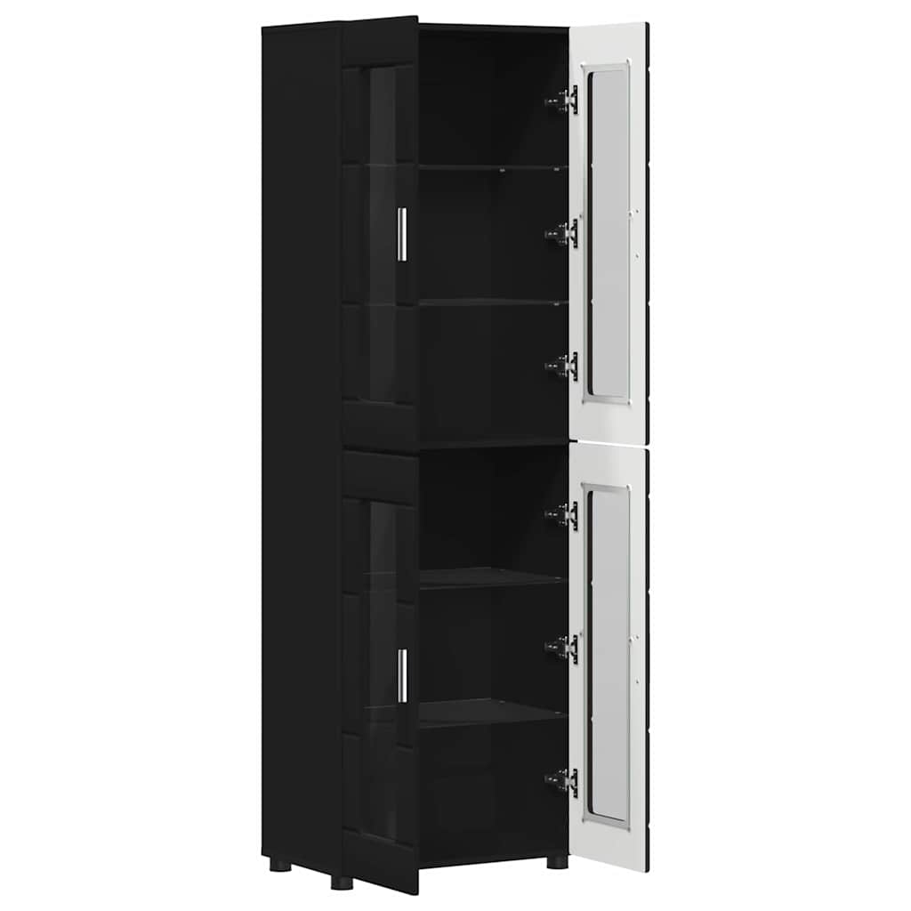 Highboard mit Glastüren - Hochschrannk - Vitrine - Wohnzimmerschrank - 182 cm