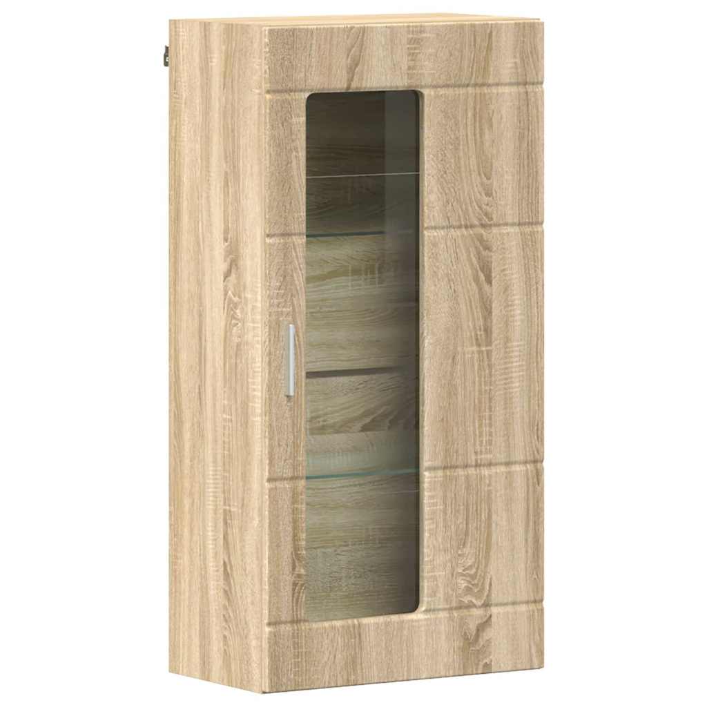 TV-Schrankset - Lowboard - Wandschrank mit Glastüren - Fersehmöbel - 2-teilig