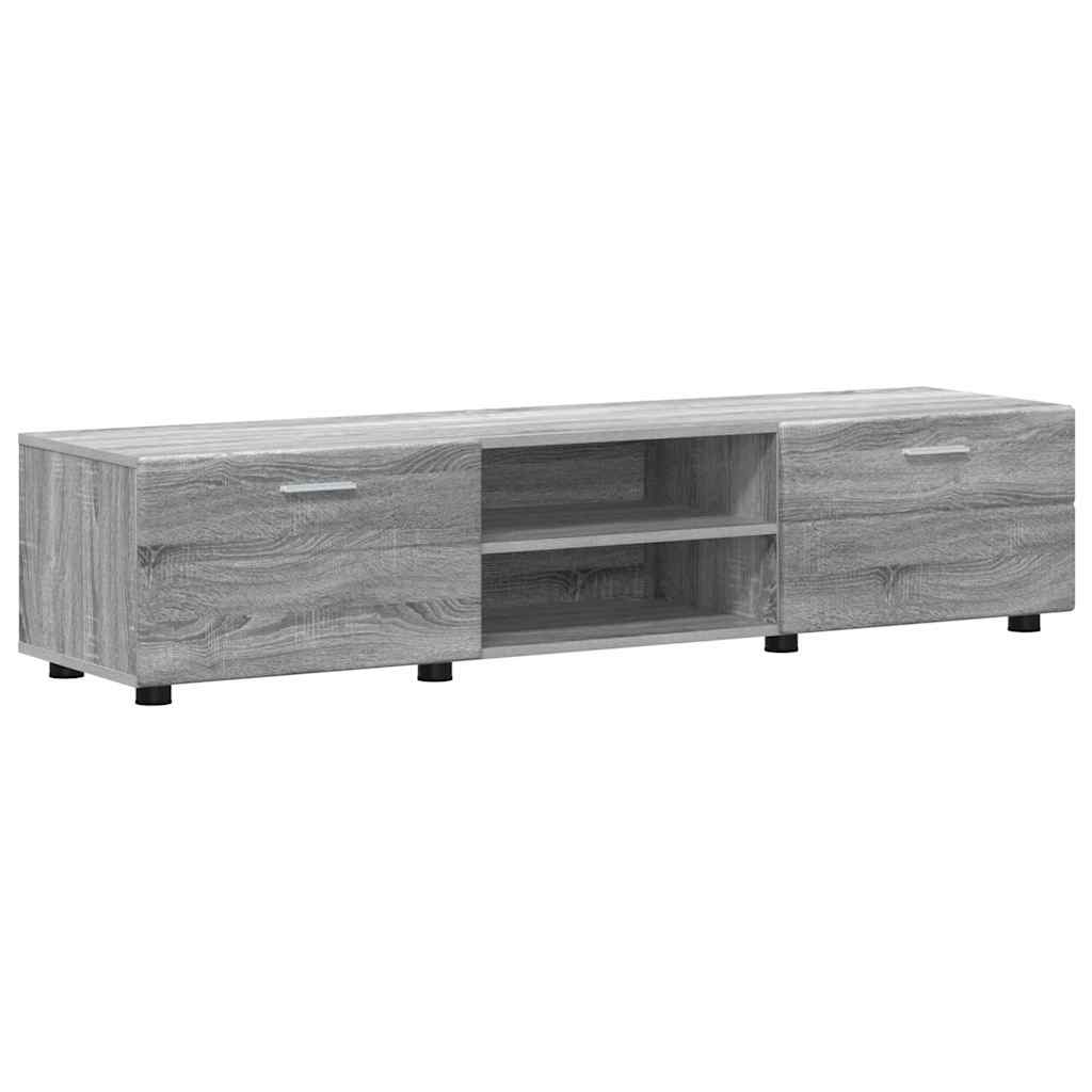 TV-Schrankset - Lowboard - Vitrine mit Glastüren - Fersehmöbel - 2-tlg Möbelset