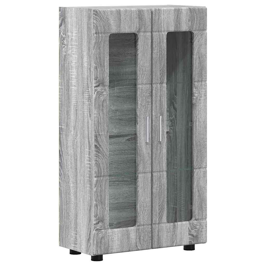 TV-Schrankset - Lowboard - Vitrine mit Glastüren - Fersehmöbel - 2-tlg Möbelset
