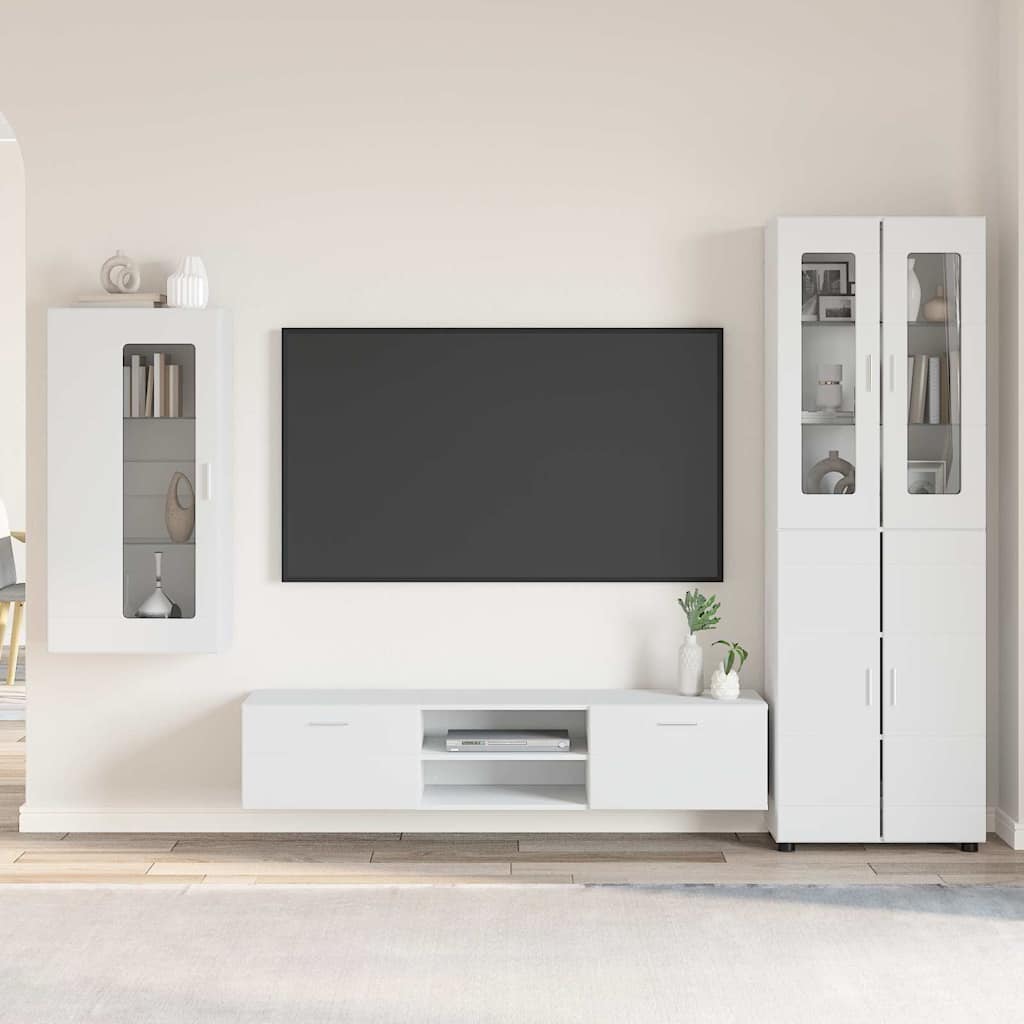 Wohnwand - Vitrinenschrank - Highboard - TV-Schrankset - Lowboard - Wandschrank
