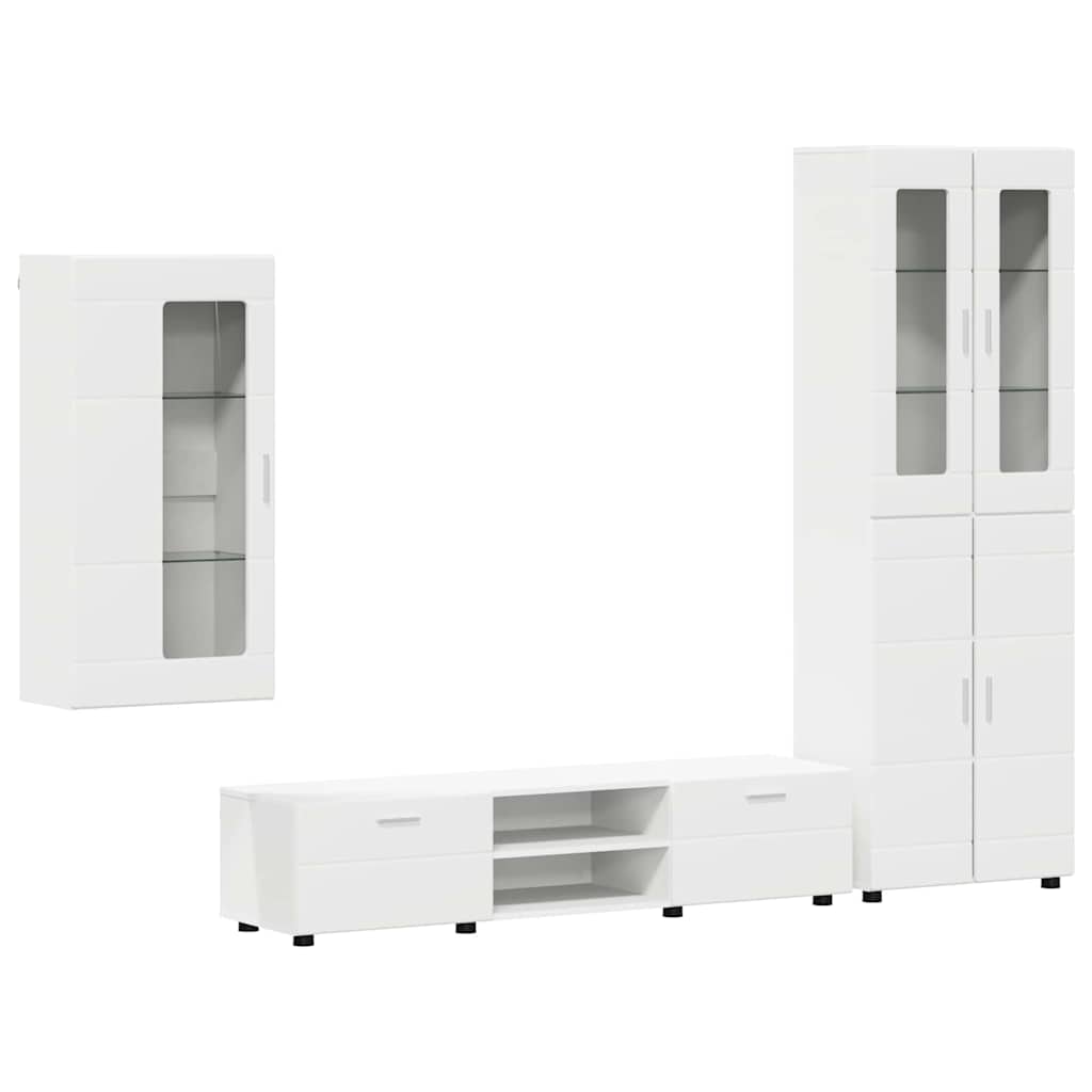 Wohnwand - Vitrinenschrank - Highboard - TV-Schrankset - Lowboard - Wandschrank