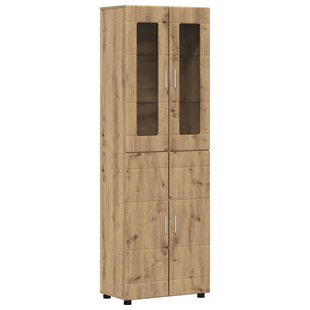Komplettset TV-Wand - Highboard - Lowboard - Vitrinenschrank - 3-teiliges Set