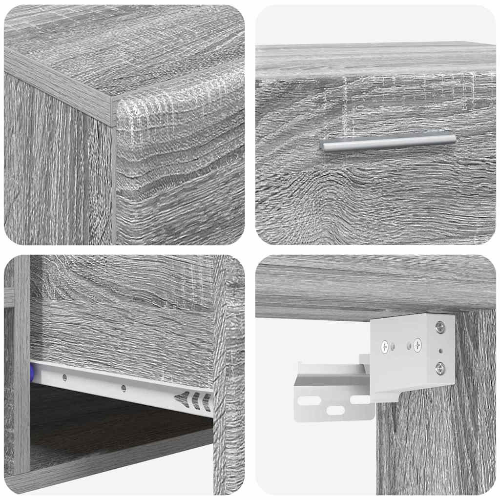 TV-Schrankset - 2 Hochränke / Highboard - Lowboard - Vitrinenschrank - 3-tlg Set