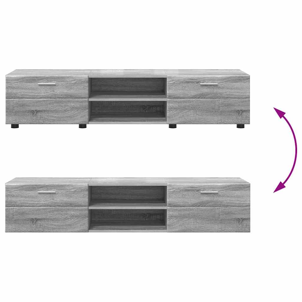 TV-Schrankset - 2 Hochränke / Highboard - Lowboard - Vitrinenschrank - 3-tlg Set