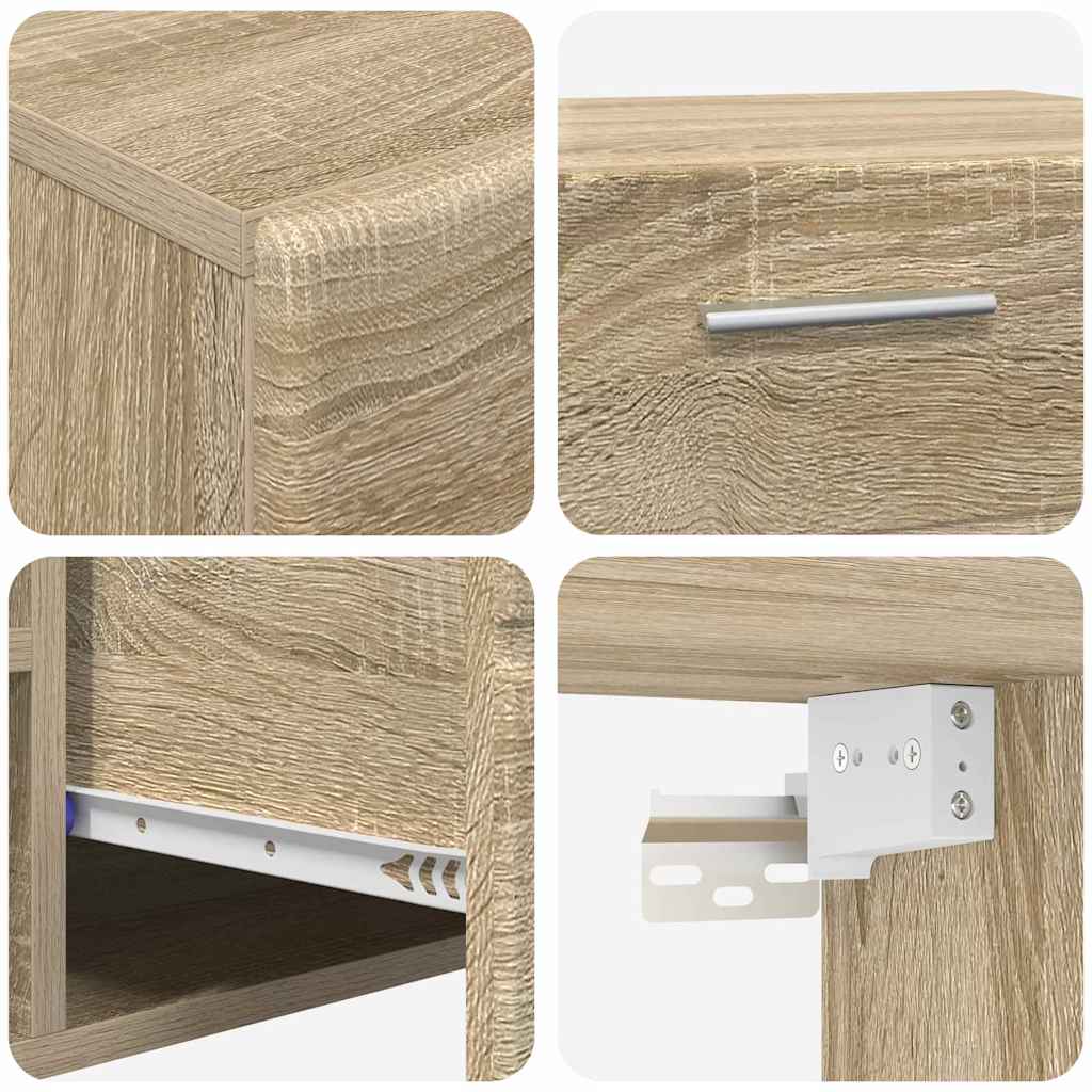 TV-Schrankset - 2 Hochränke / Highboard - Lowboard - Vitrinenschrank - 3-tlg Set