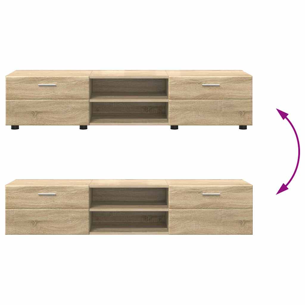 TV-Schrankset - 2 Hochränke / Highboard - Lowboard - Vitrinenschrank - 3-tlg Set