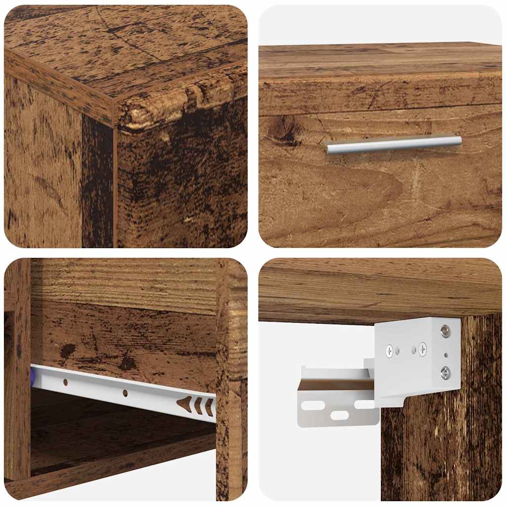 TV-Schrankset - 2 Hochränke / Highboard - Lowboard - Vitrinenschrank - 3-tlg Set