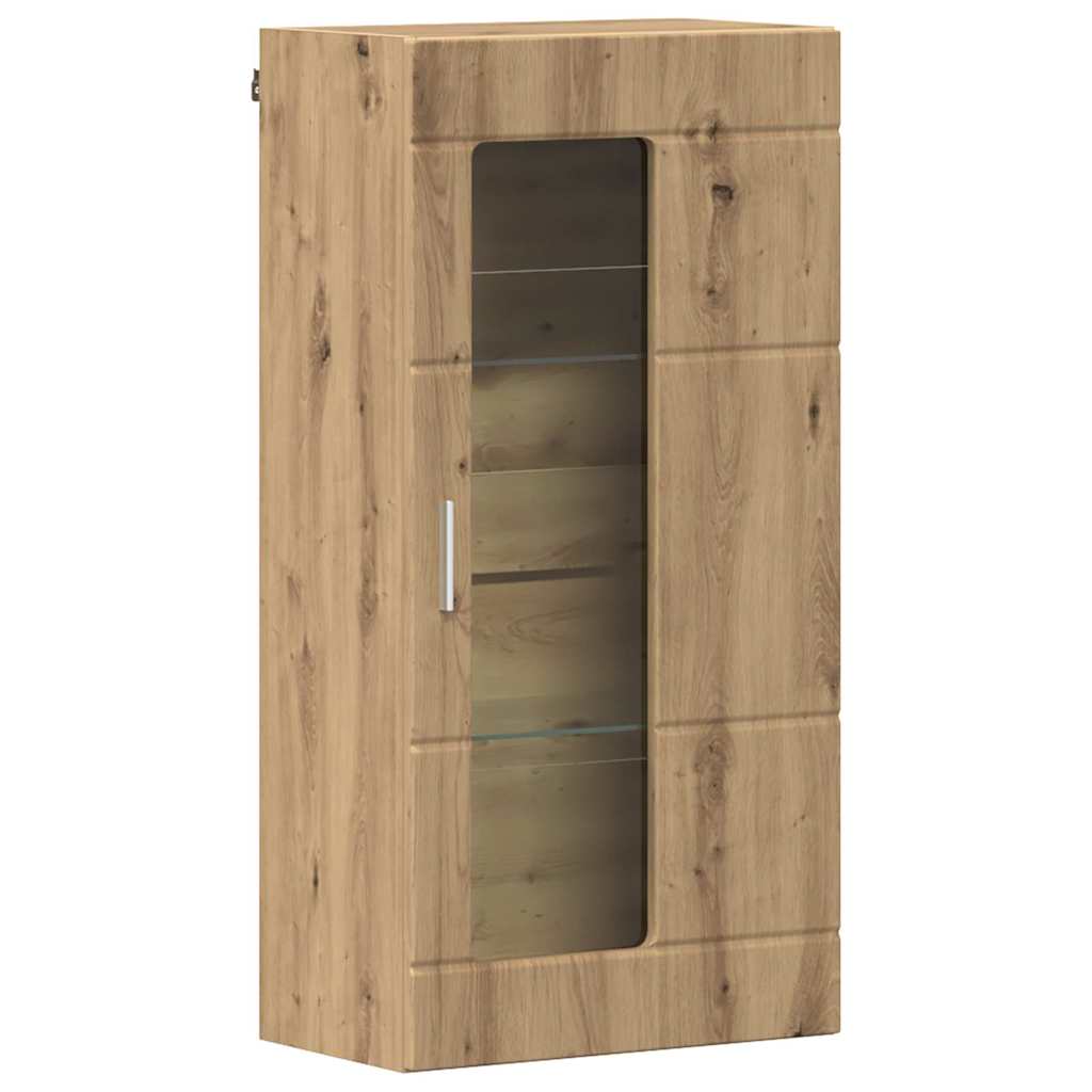 Holzschrank - Wandschrank - Vitrine - mit Glastür - Schrankmöbel - Wandmontiert