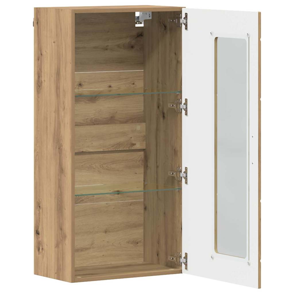 Holzschrank - Wandschrank - Vitrine - mit Glastür - Schrankmöbel - Wandmontiert