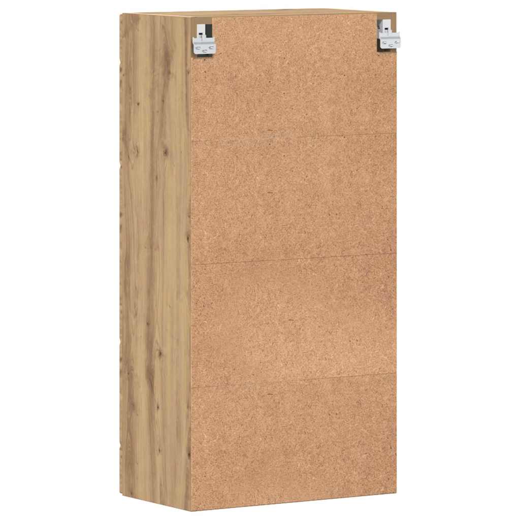Holzschrank - Wandschrank - Vitrine - mit Glastür - Schrankmöbel - Wandmontiert