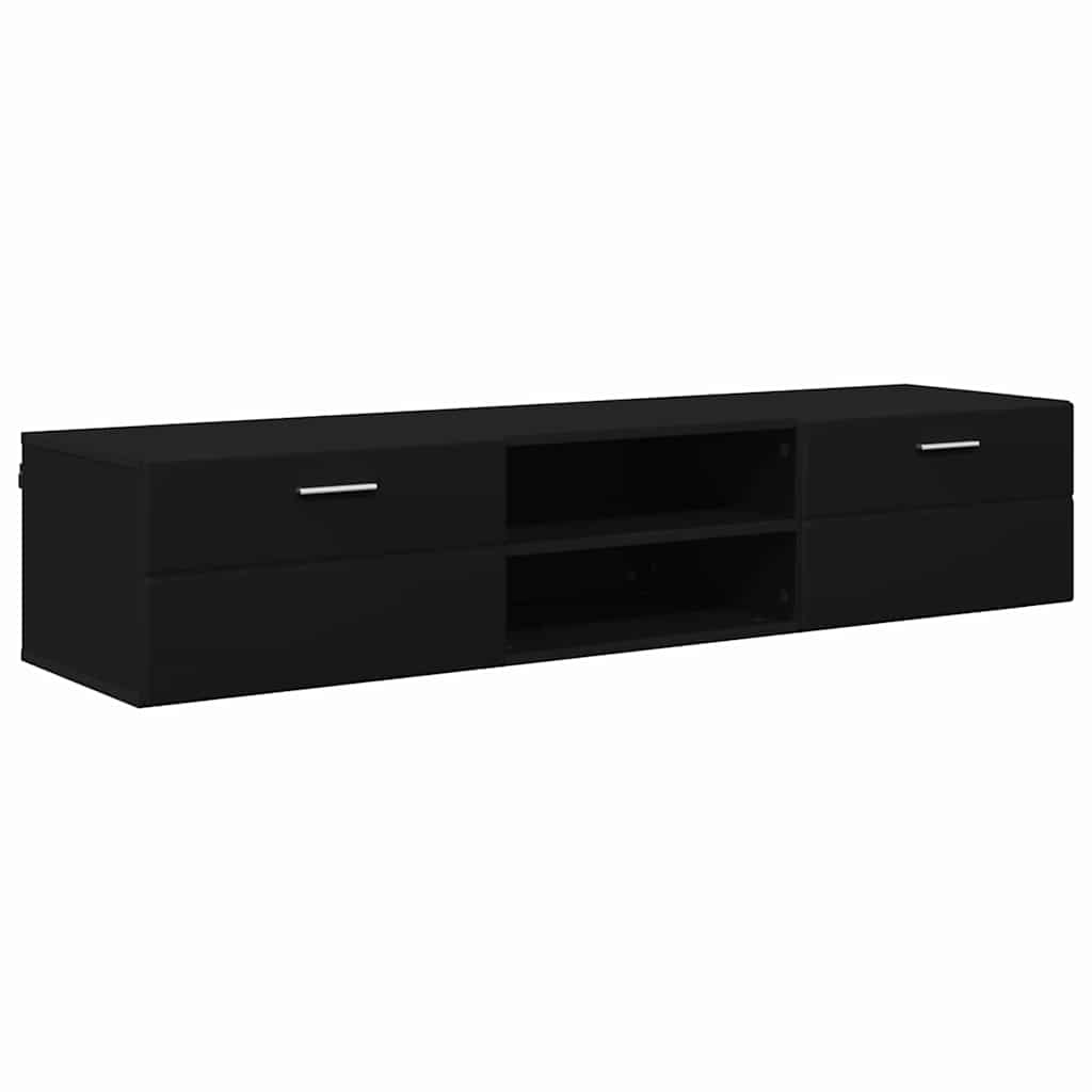 Wandmontiertes Lowboard - Holzschrank - Wandschrank - 2 Schubladen - 150 cm