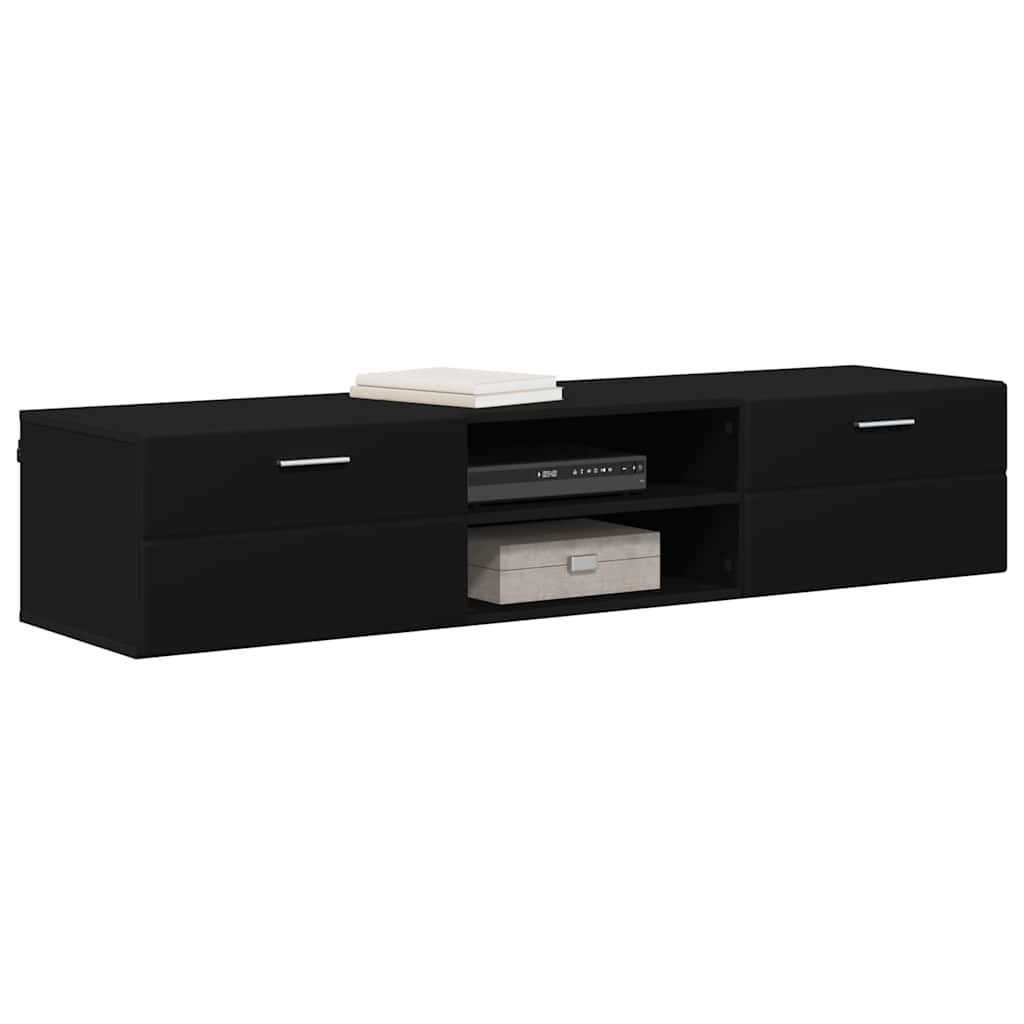 Wandmontiertes Lowboard - Holzschrank - Wandschrank - 2 Schubladen - 150 cm