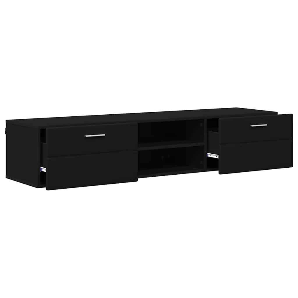 Wandmontiertes Lowboard - Holzschrank - Wandschrank - 2 Schubladen - 150 cm