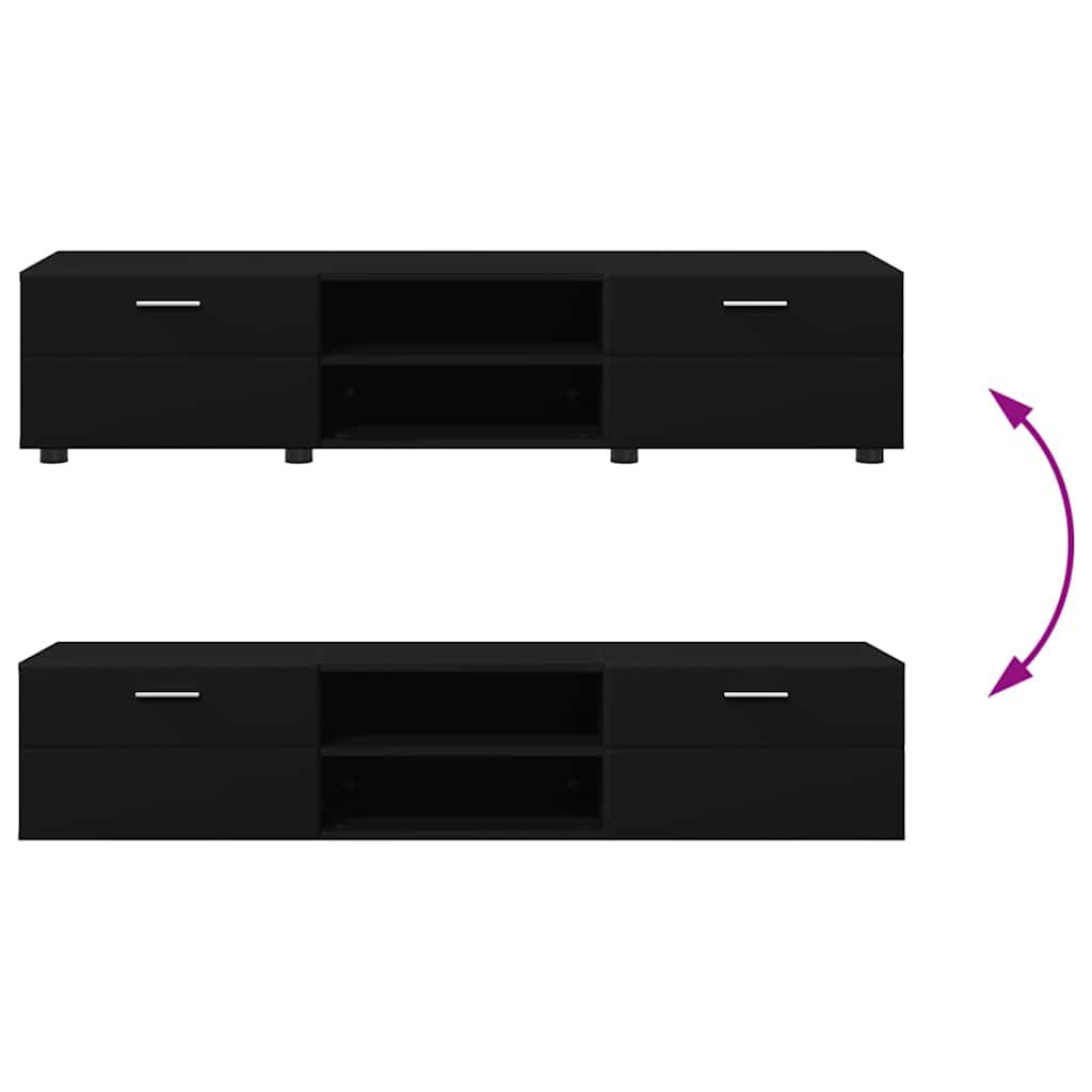 Wandmontiertes Lowboard - Holzschrank - Wandschrank - 2 Schubladen - 150 cm