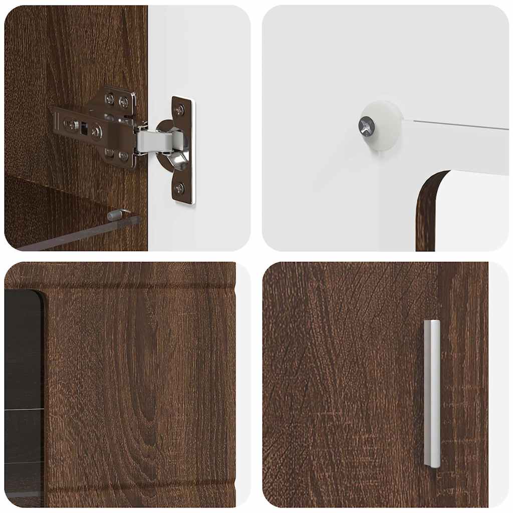 Sideboard - Kommode - Vitrinenschrank - Glastüren - Wohnzimmermöbel - 103 cm