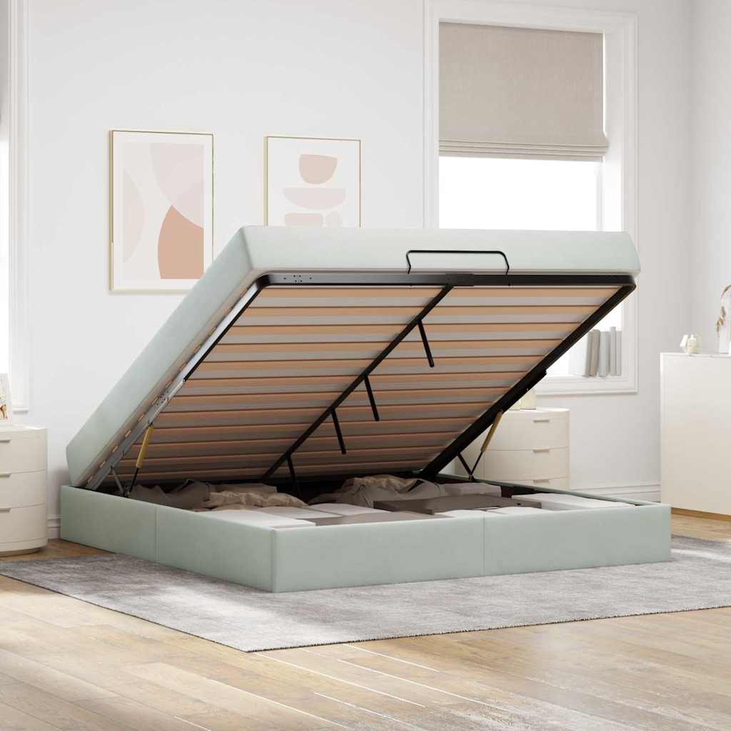 Polsterbett 180x200 cm mit Bettkasten – tolles Lift-up Stauraumbett mit Matratze