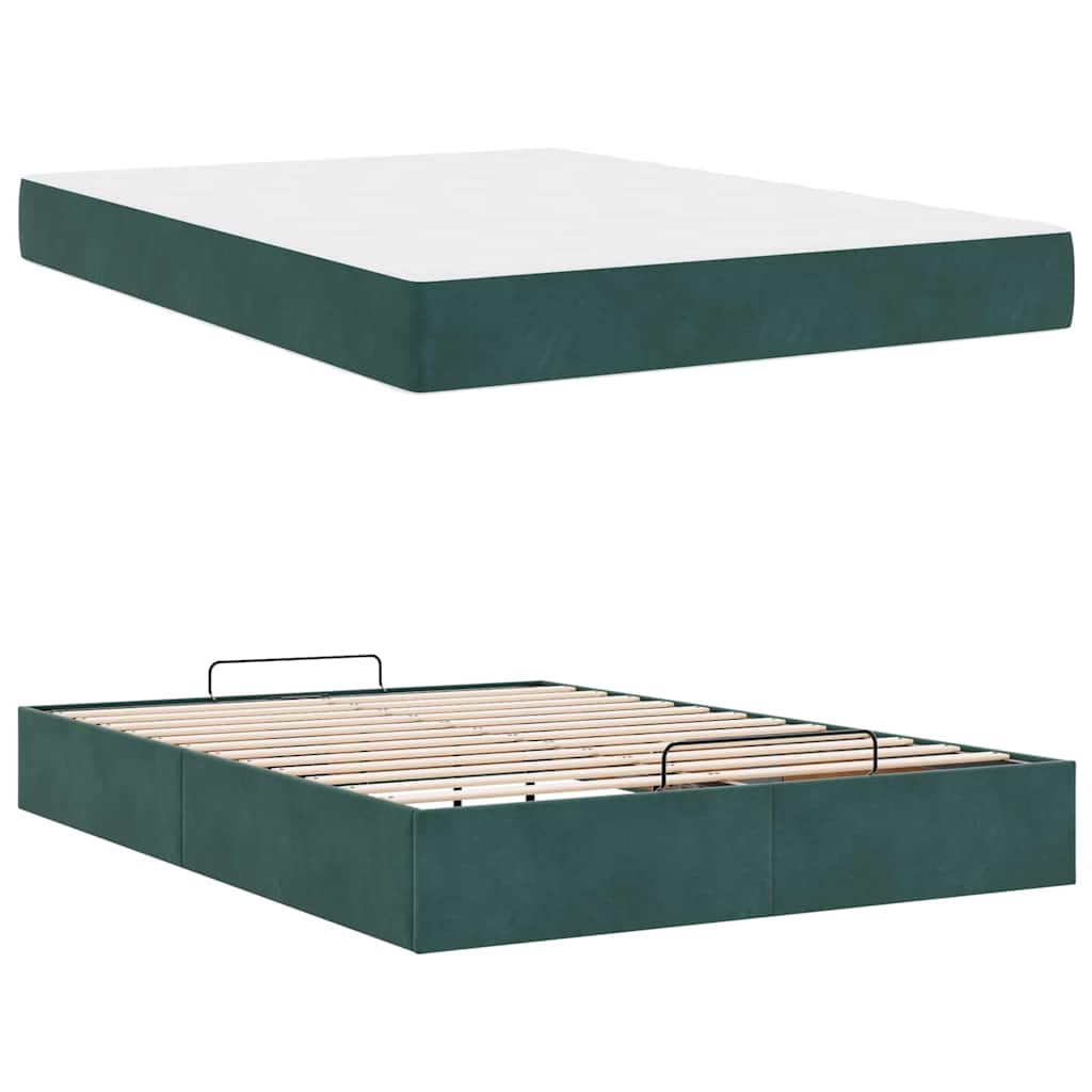 Doppelbett - Polsterbett - Bettrahmen - Samtbett - Bettgestell - 140 x 200 cm