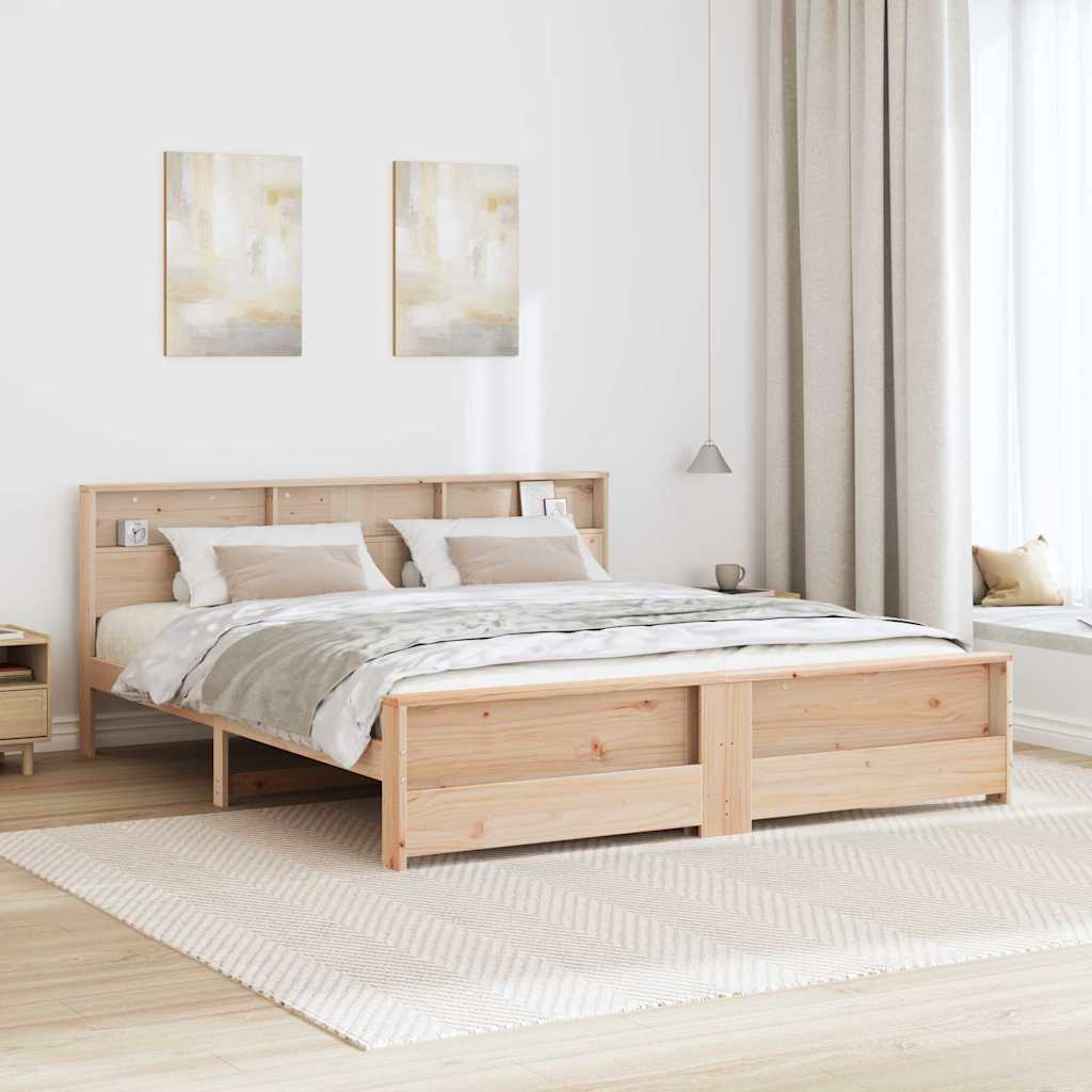 Bettgestell - Doppelbett - Holzbett - Kiefernbett - Bettrahmen - 200 x 200 cm