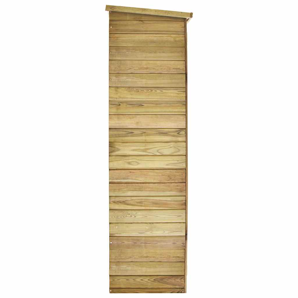 Gartenschrank aus imprägniertem Kiefernholz mit Ablagen, Seitenfach & Doppeltür