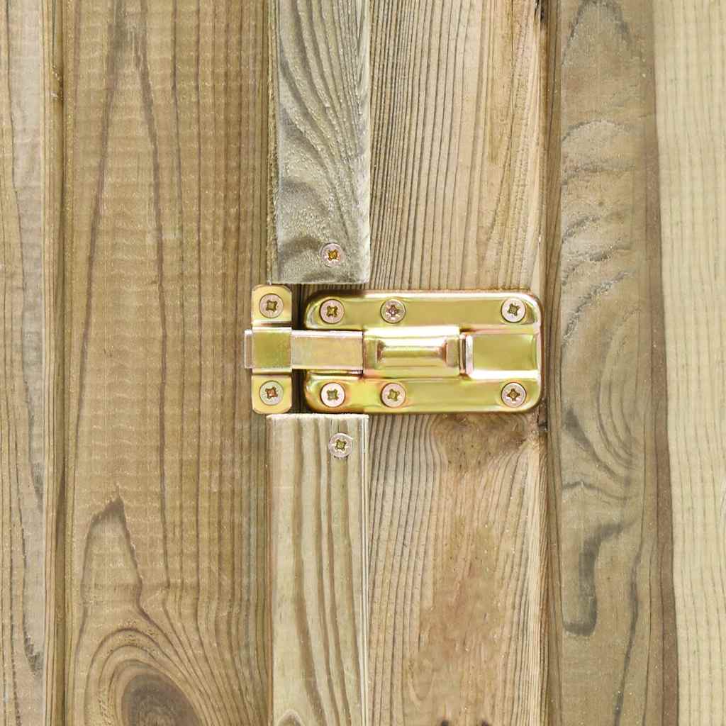 Gartenschrank aus imprägniertem Kiefernholz mit Ablagen, Seitenfach & Doppeltür