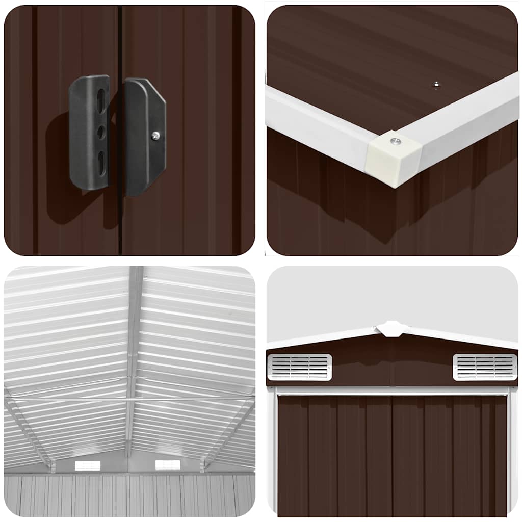 Großer Metall-Gartenschuppen mit Schiebetüren - viel Platz für Gartengeräte